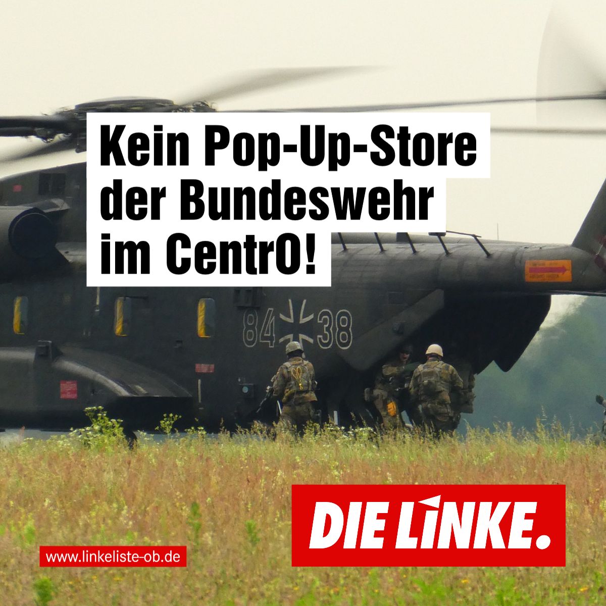 DIE LINKE LISTE kritisiert Pop-Up-Store der Bundeswehr im CentrO