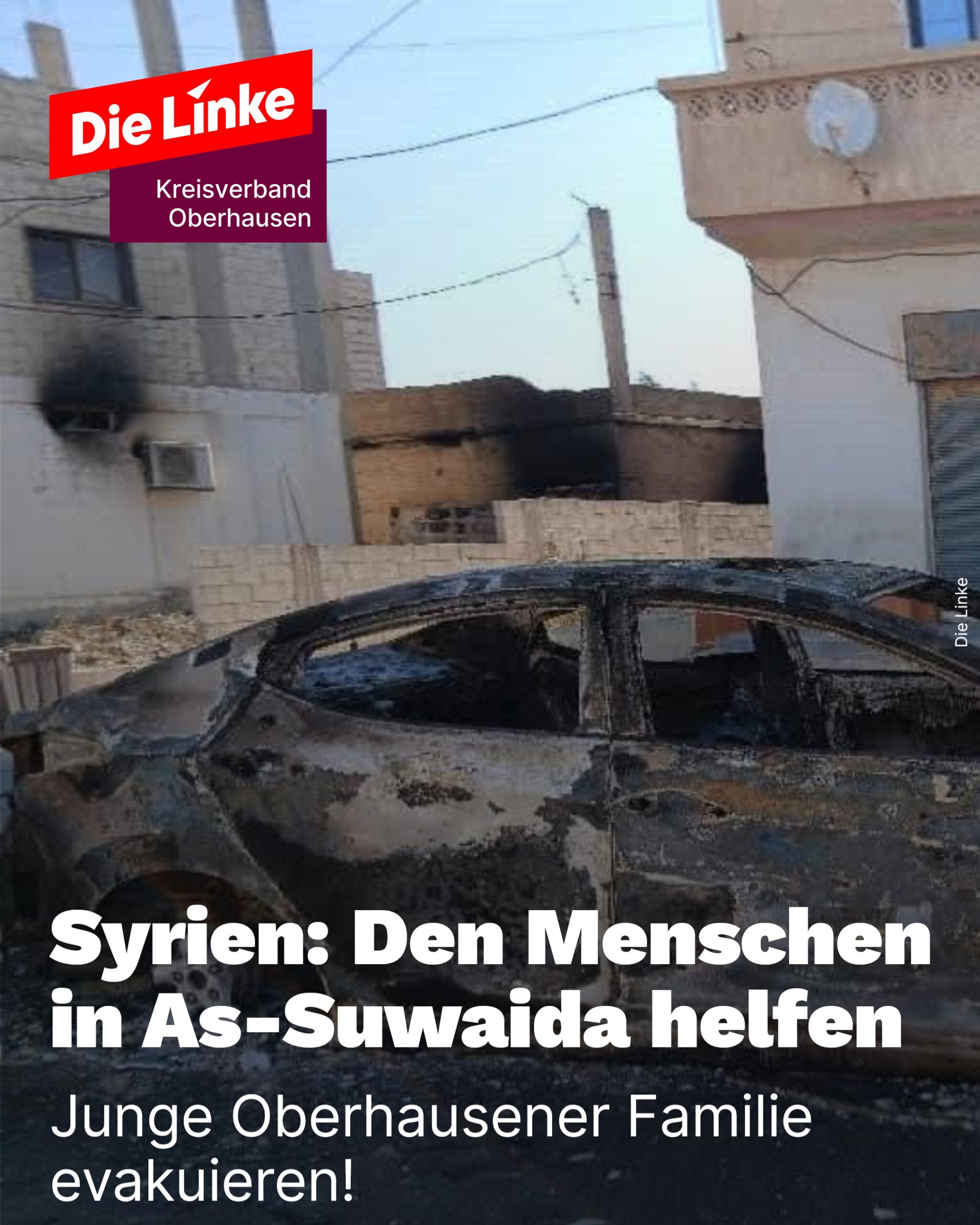 Syrien: Den Menschen As-Suwaida helfen – junge Oberhausener Familie evakuieren